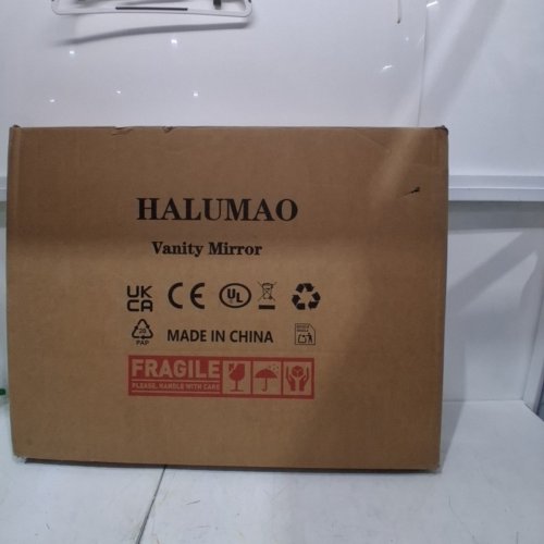 HALUMAO LARGE MAKEUP VANITY MIRROR WITH LED LIGHTS SMART TOUCH DIMMABLE 3-COLOR LIGHT, MEMORY FUNCTION, USB CHARGING PORT - 31.5" X 23.6" - WHITE (MODEL:BRY-8058) image 2
