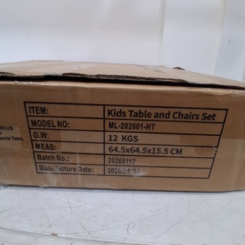 3PC KIDS HEIGHT ADJUSTABLE TABLE AND CHAIRS SET - PINK (MODEL: ML-202601-BS) image 2