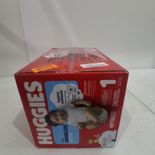 96 PK HUGGIES LITTLE SNUGGLERS BABY DIAPERS - SIZE 1 image 3