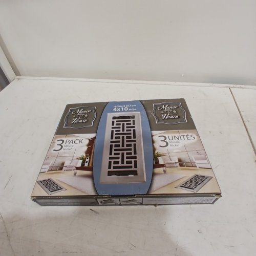 3PK MANOR HOUSE ORIENTAL FLOOR REGISTER VENT COVERS - 3" X 10" - BRUSHED NICKEL (MODEL: 7896310) image 3