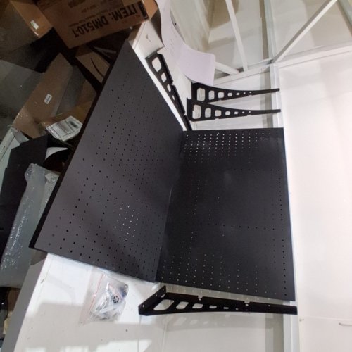 VEVOR 2-TIER HEAVY DUTY WALL GARAGE SHELVING - 560LBS MAX - 12" X 72" - BLACK (MODEL: MP2436) image 3