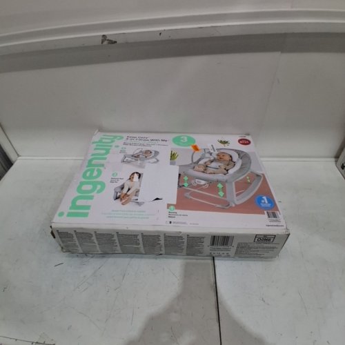 INGENUITY 3-IN-1 KEEP COZY GROW WITH ME VIBRATING BABY BOUNCER, ROCKER & CHAIR - 40LBS CAPACITY - WEAVER THEME GREY/WHITE/GREEN (MODEL: ‎12428) image 4