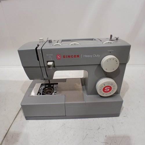 SINGER HEAVY DUTY SEWING MACHINE WITH EXTENSION TABLE & ACCESSORY KIT - STRONG MOTOR WITH ENHANCED PIERCING POWER, 110 STITCH APPLICATIONS, FULL METAL FRAME, 1-STEP BUTTONHOLE & LED LIGHT - GREY (MODEL: HD6380M) image 3