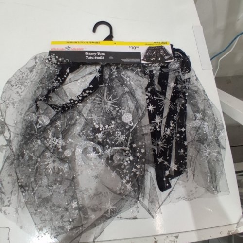 WOMEN'S WAY TO CELEBRATE STARRY TUTU - LARGE/EXTRA-LARGE - BLACK / SILVER image 3