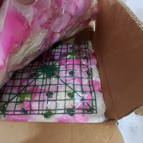 12PC GARVEE ARTIFICIAL SILK FLOWER WALL PANEL BACKDROP - 15" X 15" EACH PANEL - PINK/WHITE - (MODEL: PHK_37M3KR6J) image 5
