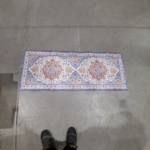THOMASVILLE COMFORT ANTI FATIGUE KITCHEN FLOOR MAT - 2FT X 5FT - WHITE / BLUE (MODEL: 1917722) image 2
