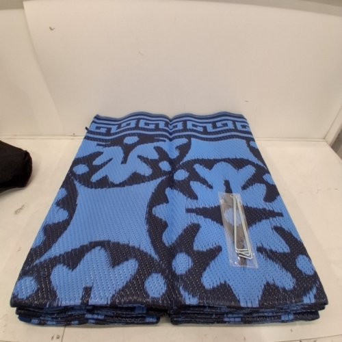 OPL5 OUTDOOR PICNIC RUG - 9FT X 12FT - BLUE image 4