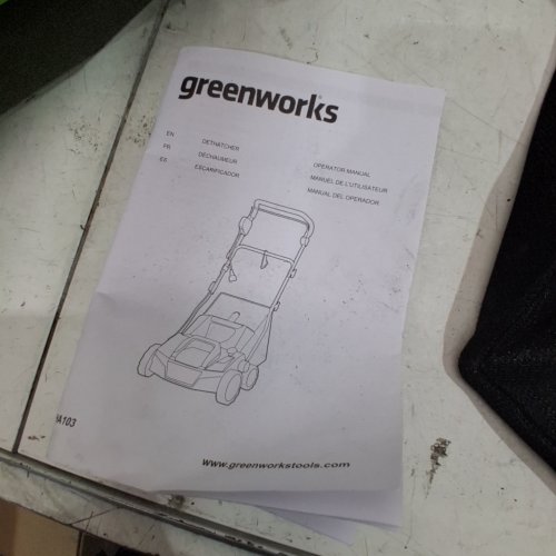 GREENWORKS CORDED DETHATCHER - 120V - 13AMP - 14" - GREEN/BLACK (MODEL: DHA103) image 8