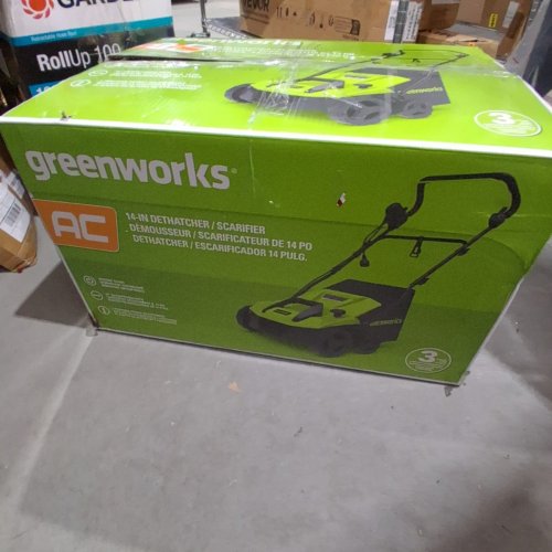 GREENWORKS CORDED DETHATCHER - 120V - 13AMP - 14" - GREEN/BLACK (MODEL: DHA103) image 9