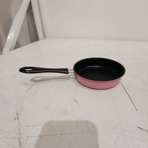 MINIATURE CIRCULAR STAINLESS STEEL FRYING PAN - 10" - PINK image 2