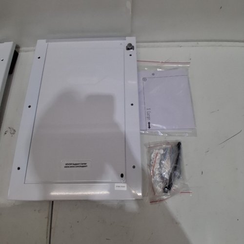 METAL TRIM ALUMINUM FRAME WEATHERPROOF IN-AND-OUT FLIP PET DOOR WITH 3 MAGNETIC DOOR FLAPS - LARGE - WHITE (MODEL: CWM07-3L) image 3