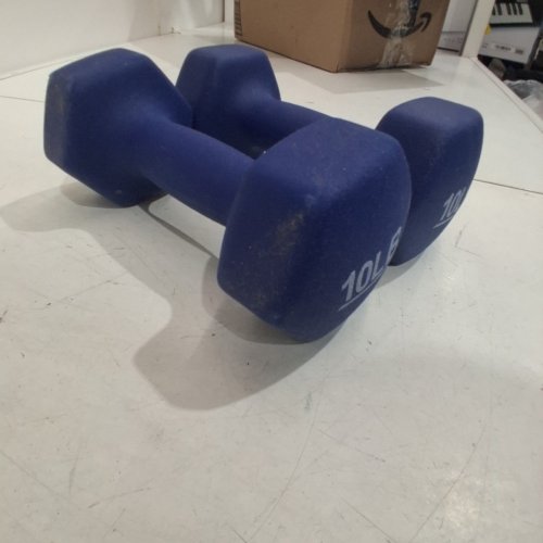 2PK AMAZON BASICS NEOPRENE HEXAGON DUMBELLS - 10LBS image 3