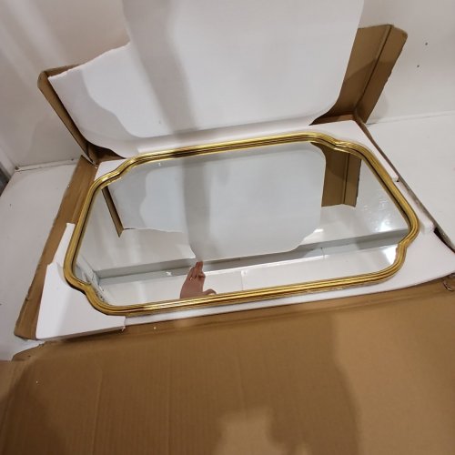 FERYTANGE GOLD BATHROOM MIRROR FOR WALL - 20" X 30" - GOLD (MODEL: NFC-002G) image 2