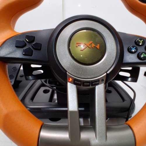 PXN UNIVERSAL RACING WHEEL & PEDALS FOR PC, XBOX ONE, SERIES X/S, PLAYSTATION 3, 4 (PS3, PS4), AND NINTENDO SWITCH - ORANGE (MODEL: PXN-V3PRO) image 3