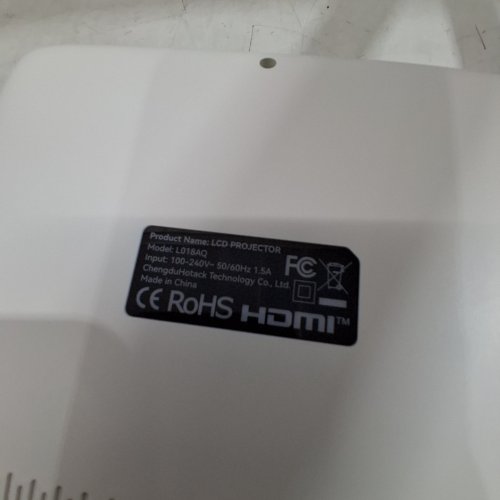LCD PROJECTOR - 100-240 V, 1.5A, 50/60HZ - WHITE (MODEL: L018AO) image 5