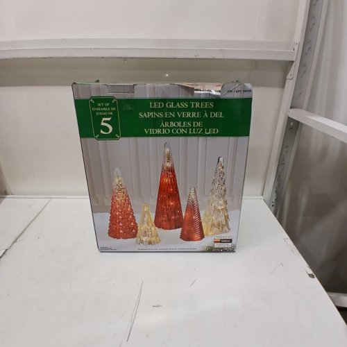 5PC LED GLASS TREES - RED (MODEL: 1931022) image 5