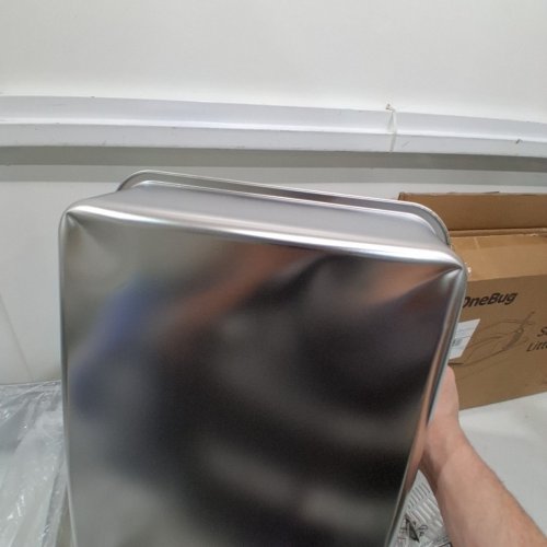 ONEBUG XL STAINLESS STEEL CAT LITTER BOX WITH SCOOP - 23" X 14.8" X 10"- LIGHT GREY (MODEL: XC-MSP-T181-GREY) image 4