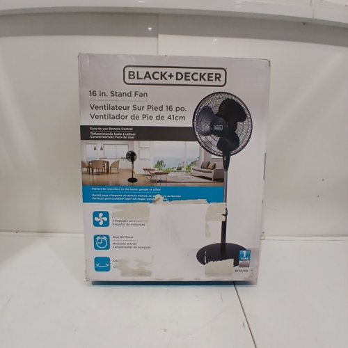 BLACK + DECKER STAND FAN WITH REMOTE - 16" DIAMETER - BLACK (MODEL: BFSR16B-01) image 6