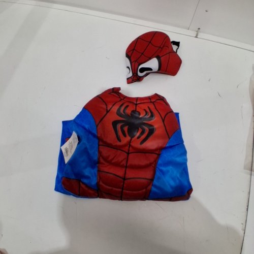 2PC BOYS JAZWARES SPIDERMAN DELUXE COSTUME WITH MASK - 2T - RED/BLUE (STYLE: 1601275) image 2