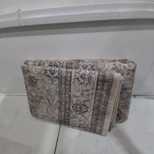 WYATT & ASH DECORATIVE WASHABLE AREA RUG WITH NON-SLIP BACKING - 6FT X 9FT - GREY (MODEL: 1737288) image 3