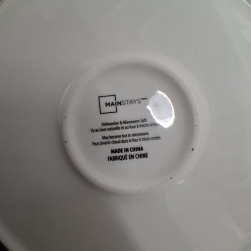 4PK MAINSTAYS ALESSANDRA BROWM STONEWARE DINNER PLATE SET - 10" - WHITE/BLACK image 2