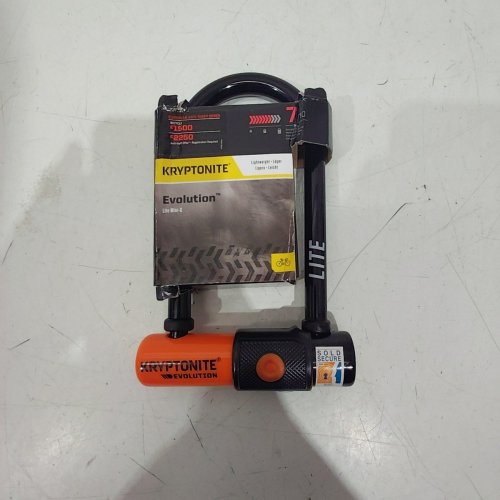 KRYPTONITE EVOLUTION LITE MINI-6 FLEXFRAME BICYCLE U-LOCK - 11-14 MM - ORANGE / BLACK image 2
