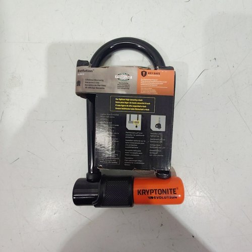 KRYPTONITE EVOLUTION LITE MINI-6 FLEXFRAME BICYCLE U-LOCK - 11-14 MM - ORANGE / BLACK image 3