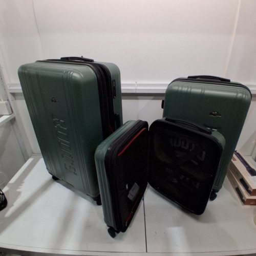 3PC ROOTS COUNTRYSIDE HARDSIDE LUGGAGE SET WITH TSA LOCK- 21", 27", 31" - GREEN (MODEL: 1872940) image 2