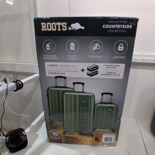 3PC ROOTS COUNTRYSIDE HARDSIDE LUGGAGE SET WITH TSA LOCK- 21", 27", 31" - GREEN (MODEL: 1872940) image 10