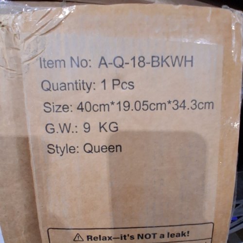 CHERIMOR AIR MATTRESS WITH BUILT IN PUMP - QUEEN - BLACK/WHITE (MODEL: A-Q-18-BKWH) image 6