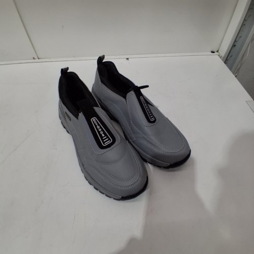 MEN'S SLIP-ON HIKING SNEAKERS - 10 - GRAY AND BLACK image 2