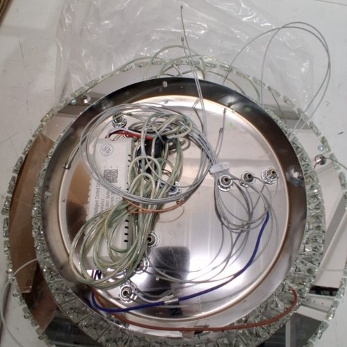 FINKRONGLAN 3-RING CRYSTAL LED CHANDELIER LIGHT FIXTURE - 47.24"/6000K - SILVER (MODEL: C398C368-C4EE-418E-916B-E6AB40EEA5F5) image 6