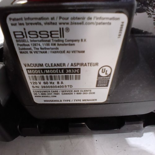 BISSELL CLEANVIEW SWIVEL VACUUM WITH TRIPLE ACTION BRUSH ROLL - BLACK/BLUE (MODEL: 3832C) image 6