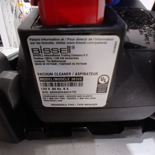 BISSELL CLEANVIEW SWIVEL VACUUM WITH TRIPLE ACTION BRUSH ROLL - BLACK/BLUE (MODEL: 3832C) image 7