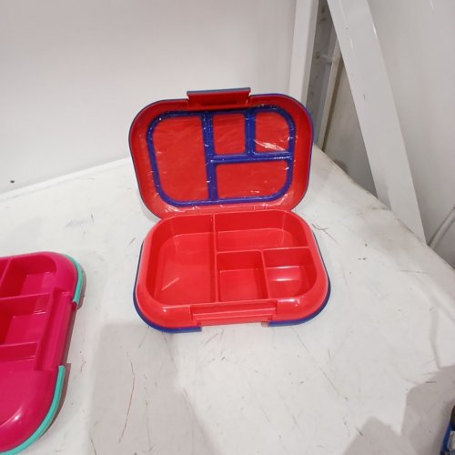 KIDS BENTGO CHILL LUNCHBOX WITH FOUR COMPARTMENTS - 4 1/3 CUPS - RED/BLUE image 2