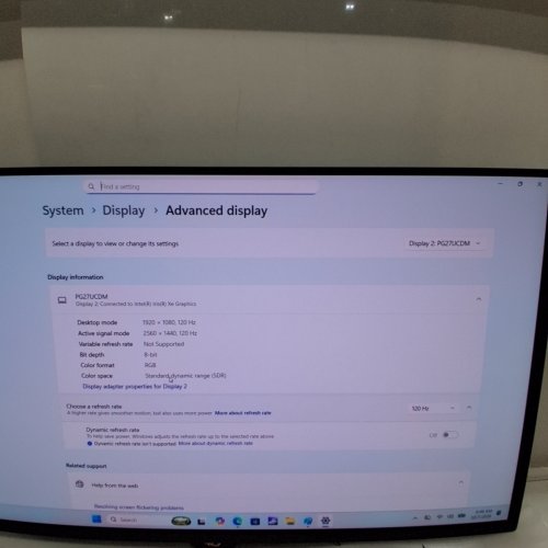 ASUS ROG SWIFT 4K QD-OLED 240HZ GAMING MONITOR - 27" - BLACK (MODEL: PG27UCDM) image 2
