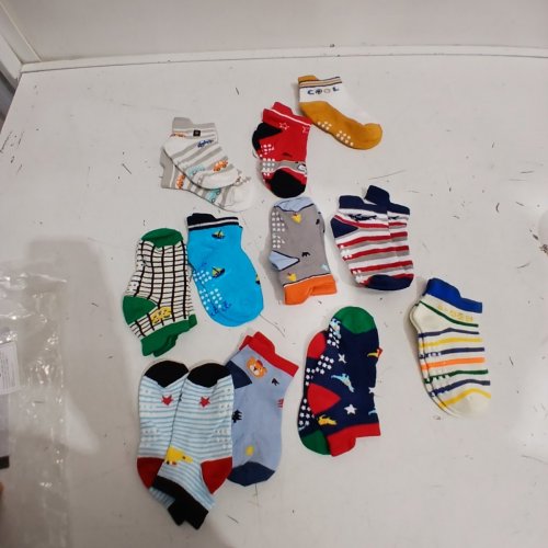 11PR BOYS COMFORTABLE CARTOON SOCKS - AGES 3-5 - MULTICOLOR image 2