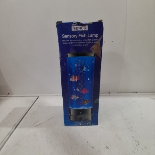 SENCU SENSORY BUBBLE FISH LAMP WITH REMOTE CONTROL - 11.35" H - BLACK image 4
