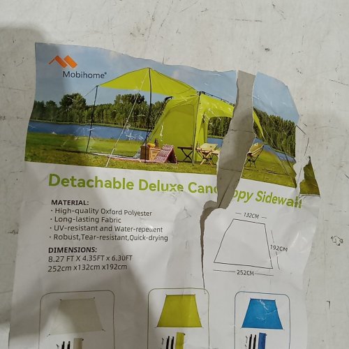MOBIHOME DETACHABLE DELUXE CANOPY SIDEWALL - 8FT X 4.5FT X 6.5FT - LIME GREEN image 4