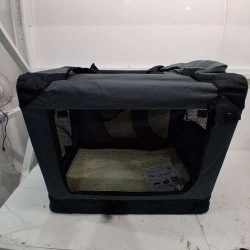 ELITEFIELD 3-DOOR FOLDING SOFT DOG CRATE - 30" X 21" X 24" - GREY/BLACK (MODEL: SDC-3030G) image 2