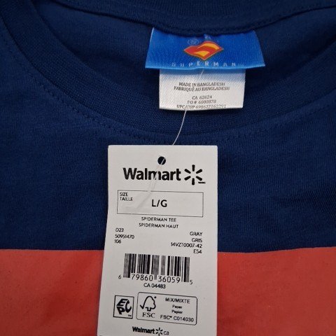 MEN'S GRAPHIC T-SHIRT SUPERMAN - LARGE - NAVY / RED image 2