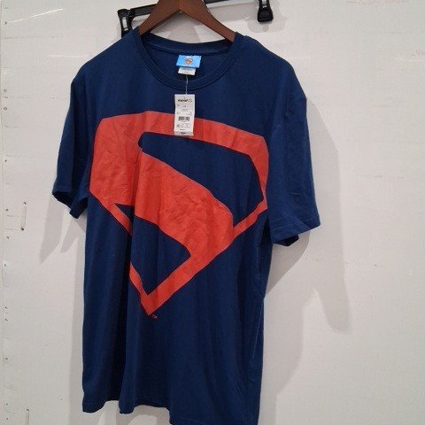MEN'S GRAPHIC T-SHIRT SUPERMAN - LARGE - NAVY / RED image 3