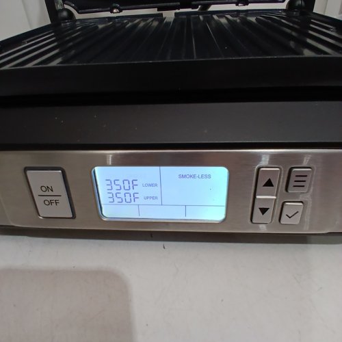 6-IN-1 CUISINART SMOKE-LESS CONTACT GRIDDLE WITH REVERSIBLE PLATES - SILVER (MODEL: GR-6SNASC) image 3