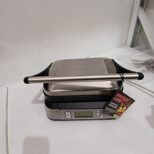 6-IN-1 CUISINART SMOKE-LESS CONTACT GRIDDLE WITH REVERSIBLE PLATES - SILVER (MODEL: GR-6SNASC) image 7