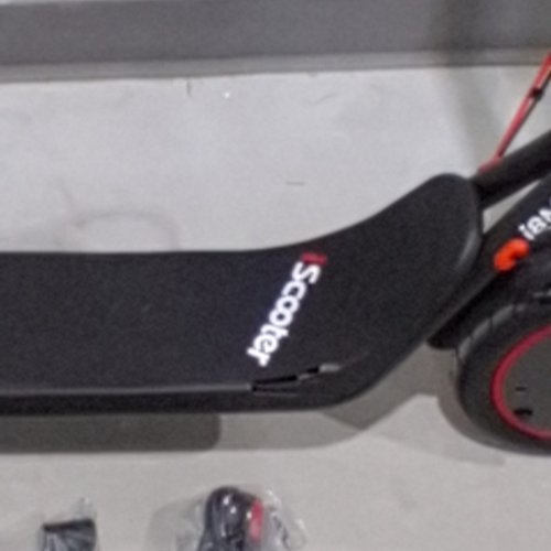 ISCOOTER ELECTRIC FOLDABLE LIGHTWEIGHT COMMUTER SCOOTER - 20-25 KM RANGE - 350W - BLACK / RED (MODEL:I8M) image 5