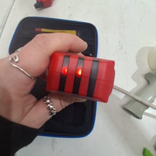 NOYAFA CIRCUIT BREAKER FINDER TOOL WITH GFCI OUTLET TESTER, AC CIRCUIT BREAKER FINDER, QUICKLY IDENTIFY NCV CIRCUIT TESTER - RED (MODEL: NF-827) image 2