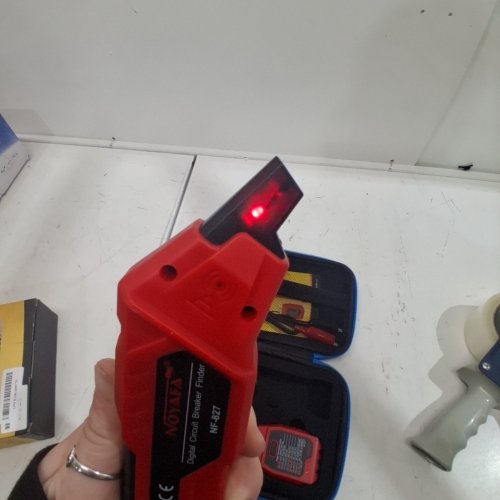 NOYAFA CIRCUIT BREAKER FINDER TOOL WITH GFCI OUTLET TESTER, AC CIRCUIT BREAKER FINDER, QUICKLY IDENTIFY NCV CIRCUIT TESTER - RED (MODEL: NF-827) image 3