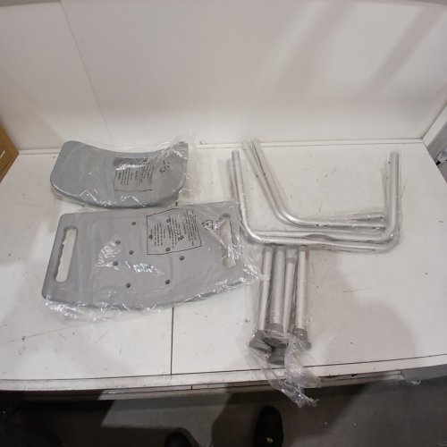MEDLINE GUARDIAN DELUXE ALUMINUM BATH CHAIR - 400LB CAP - GREY (MODEL: G2-101KRX1) image 2