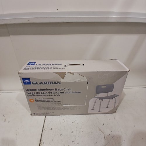 MEDLINE GUARDIAN DELUXE ALUMINUM BATH CHAIR - 400LB CAP - GREY (MODEL: G2-101KRX1) image 4