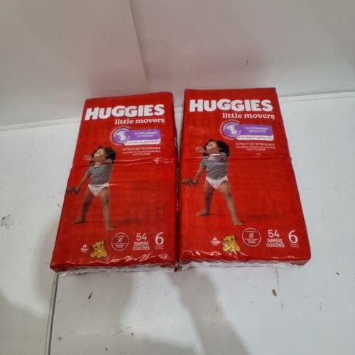 108PK HUGGIES LITTLE MOVERS OUTSTANDING ACTIVE FIT DISPOSABLE BABY DIAPERS - SIZE 6 (35LB+) image 2
